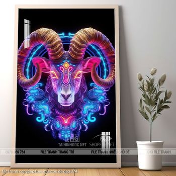 file tranh con giap tuoi mui con de dep 374