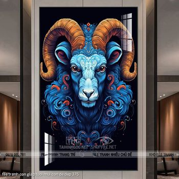 file tranh con giap tuoi mui con de dep 375