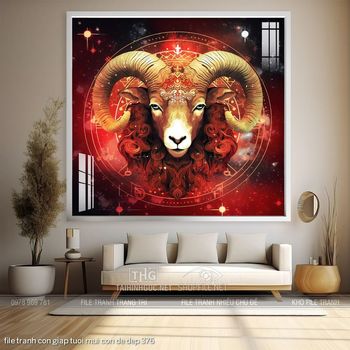 file tranh con giap tuoi mui con de dep 376