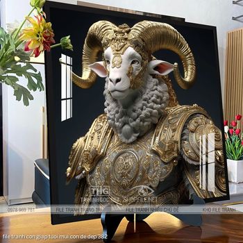 file tranh con giap tuoi mui con de dep 382