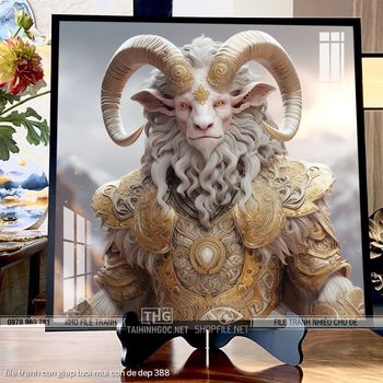 file tranh con giap tuoi mui con de dep 388