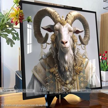 file tranh con giap tuoi mui con de dep 390