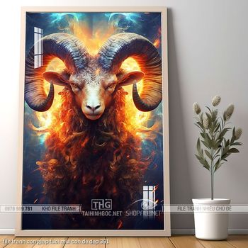 file tranh con giap tuoi mui con de dep 391