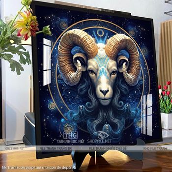 file tranh con giap tuoi mui con de dep 395