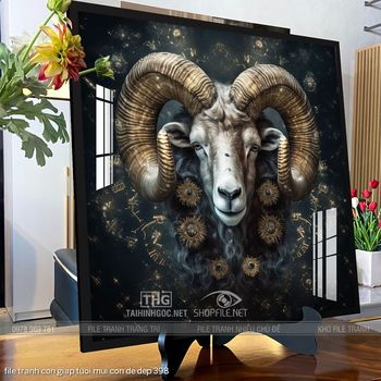 file tranh con giap tuoi mui con de dep 398