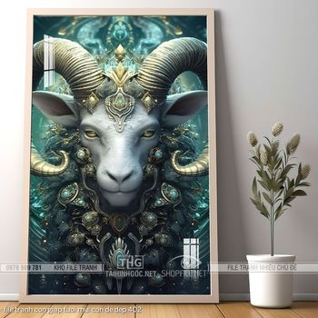 file tranh con giap tuoi mui con de dep 402