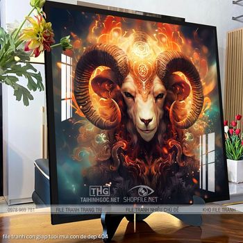 file tranh con giap tuoi mui con de dep 404