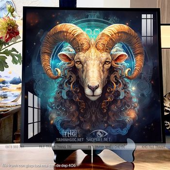 file tranh con giap tuoi mui con de dep 406