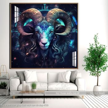 file tranh con giap tuoi mui con de dep 409