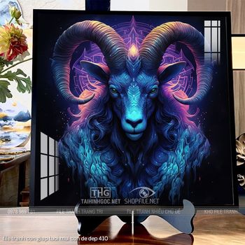 file tranh con giap tuoi mui con de dep 410