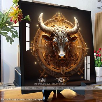 file tranh con giap tuoi mui con de dep 412