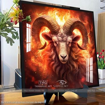 file tranh con giap tuoi mui con de dep 417