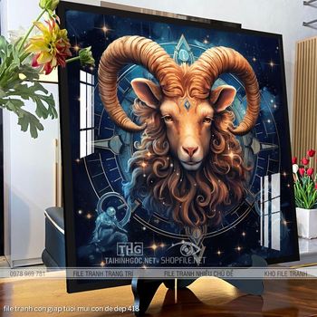 file tranh con giap tuoi mui con de dep 418