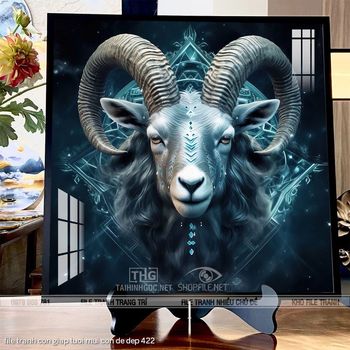 file tranh con giap tuoi mui con de dep 422