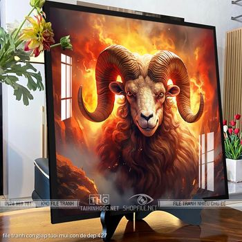 file tranh con giap tuoi mui con de dep 427