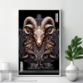 file tranh con giap tuoi mui con de dep 429