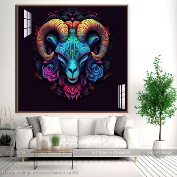 file tranh con giap tuoi mui con de dep 432