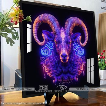 file tranh con giap tuoi mui con de dep 433