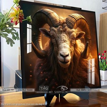 file tranh con giap tuoi mui con de dep 437