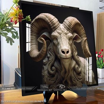 file tranh con giap tuoi mui con de dep 439