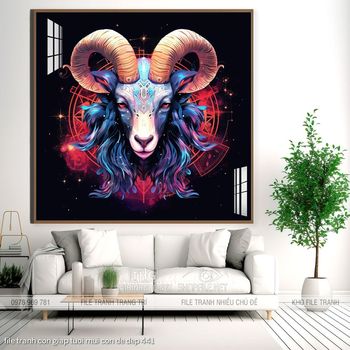 file tranh con giap tuoi mui con de dep 441