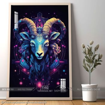 file tranh con giap tuoi mui con de dep 442