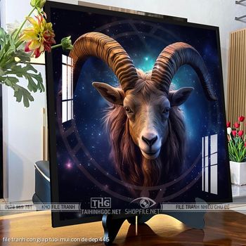 file tranh con giap tuoi mui con de dep 445