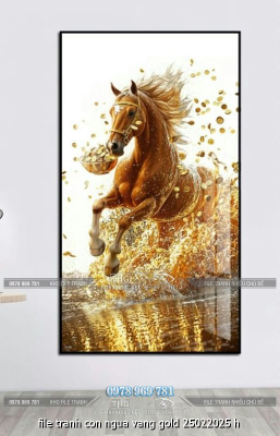 file tranh con ngua vang gold 25022025 h
