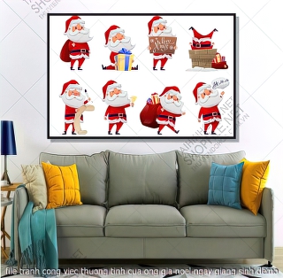 tranh cong giao file tranh cong viec thuong tinh cua ong gia noel ngay giang sinh