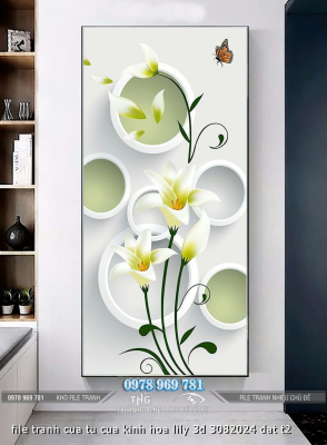 file tranh cua tu cua kinh hoa lily 3d 3082024 dat t2
