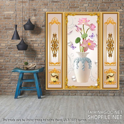 file tranh cua tu decor trang tri nghe thuat 15 3 2022 quyen