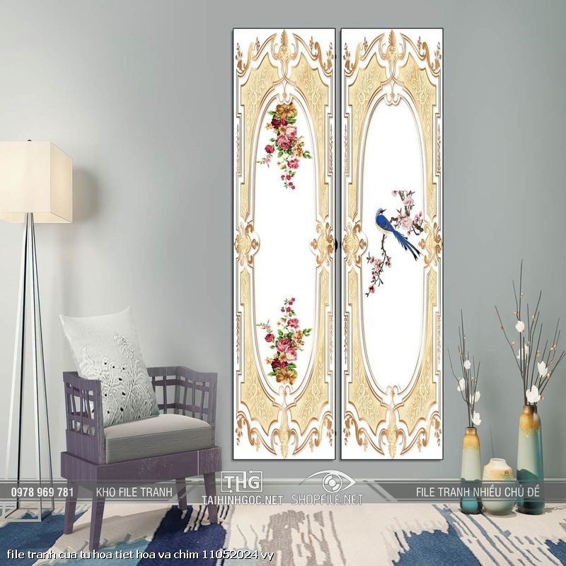 file tranh cua tu hoa tiet hoa va chim 11052024 vy