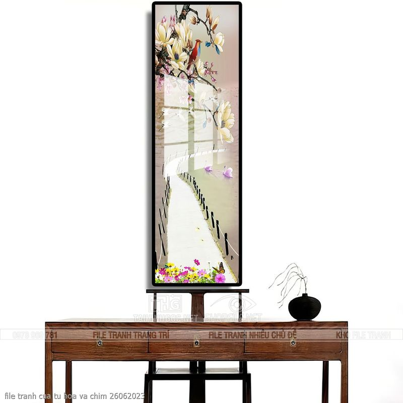 file tranh cua tu hoa va chim 26062023