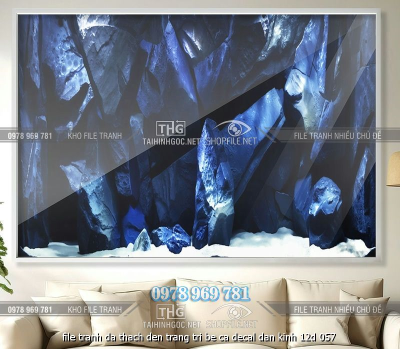 file tranh da thach den trang tri be ca decal dan kinh 12d 057