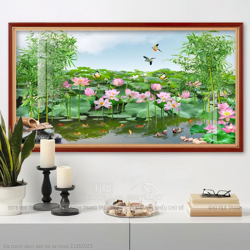 file tranh dam sen va ca chep 21062023