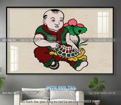 file tranh dan gian dong ho cau be om rua 04092025 thanh