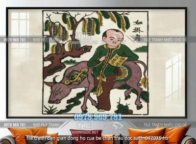 file tranh dan gian dong ho cua be chan trau doc sach 592025 ho
