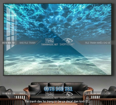 file tranh day ho trang tri be ca decal dan kinh 011
