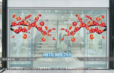 file tranh decal canh hoa dao do tet nam moi xuan 20012025 dao
