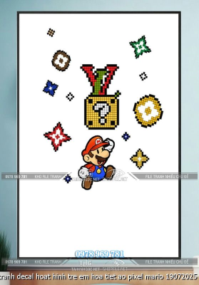 file tranh decal hoat hinh tre em hoa tiet ao pixel mario 19072025 nga