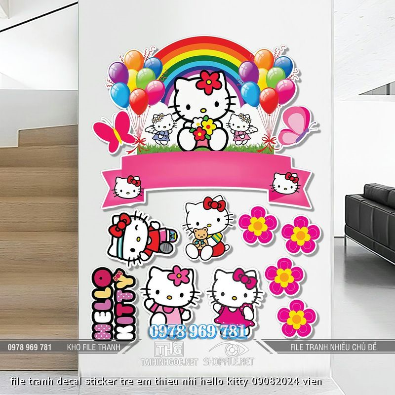 file tranh decal sticker tre em thieu nhi hello kitty 09082024 vien