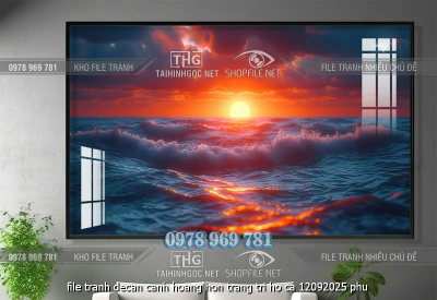 file tranh decan canh hoang hon trang tri ho ca 12092025 phu