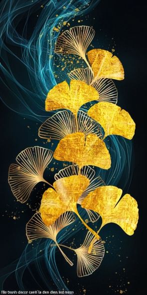 file tranh decor canh la den dien led neon