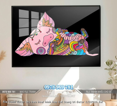 file tranh decor chu heo hoat hinh hoa tiet trang tri decor 1292024 dat
