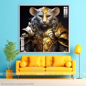 file tranh decor con giap chuot ti 002