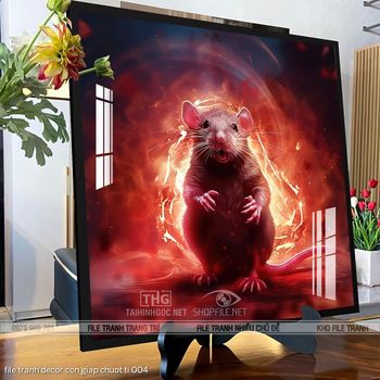 file tranh decor con giap chuot ti 004