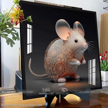 file tranh decor con giap chuot ti 005