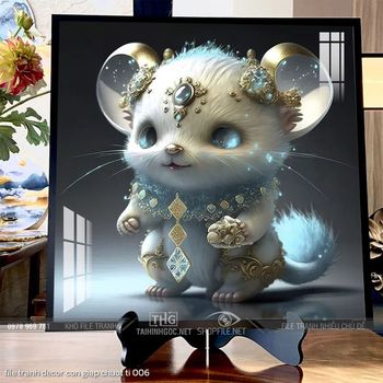 file tranh decor con giap chuot ti 006