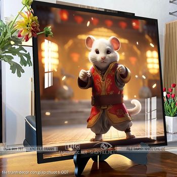 file tranh decor con giap chuot ti 007