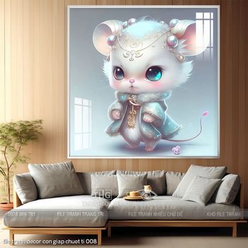 file tranh decor con giap chuot ti 008